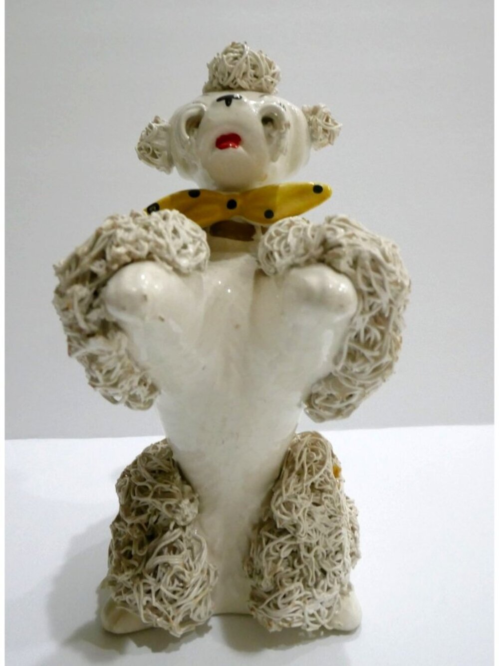 Vintage 1950s Relco Japan Spaghetti Poodle Figurine – Rare Begging Pose with Bow